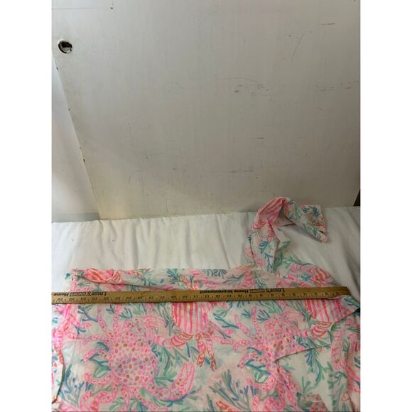 Lilly Pulitzer Amelia Island top pink crab rn#88189 shirt - Picture 8 of 8